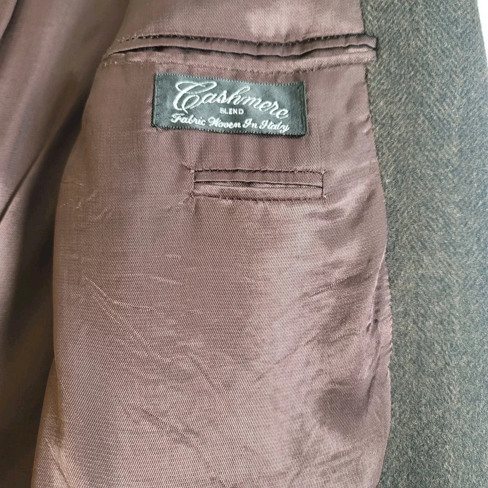 Zylos George Machado Cashmere Blend Sport Coat‎ Jacket Blazer Grey Herringbone